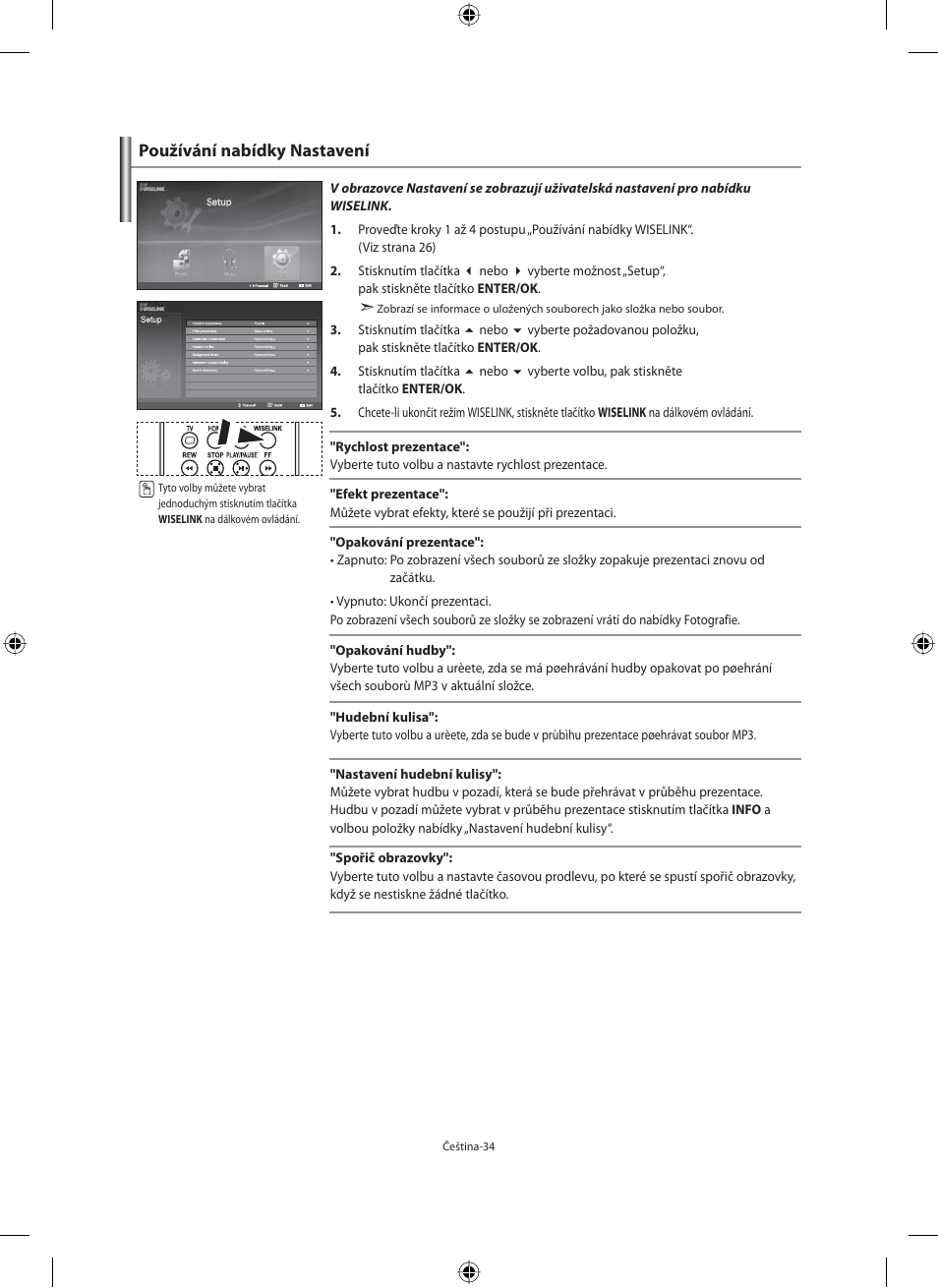 Používání nabídky nastavení | Samsung LE40M91B User Manual | Page 351 / 363