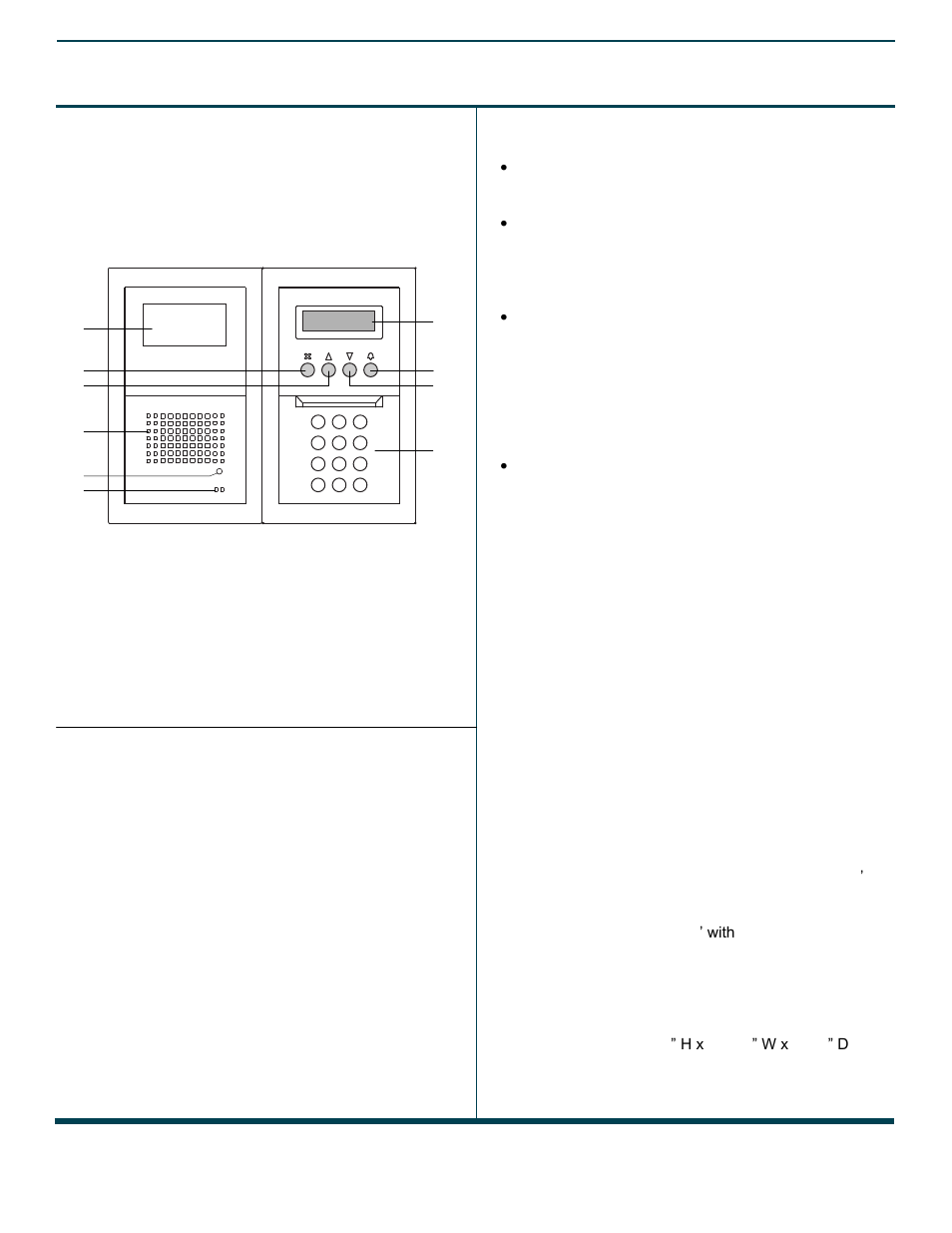 Ghv-des/a, Video entrance station with digital directory, Gh-ns & gf-nsp | Gh-10k & gf-10kp, Feature call-out definitions, Specifications | Aiphone GHV-DES/A User Manual | Page 2 / 2