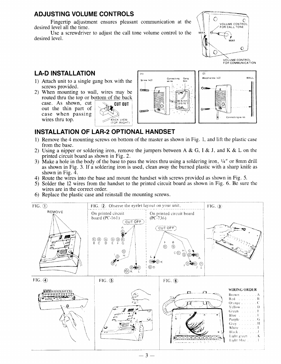 Aiphone LAF-20 User Manual | Page 3 / 8