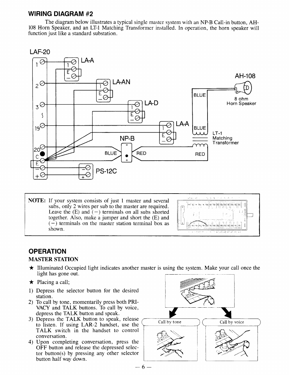 Aiphone LAF-20 User Manual | Page 6 / 8