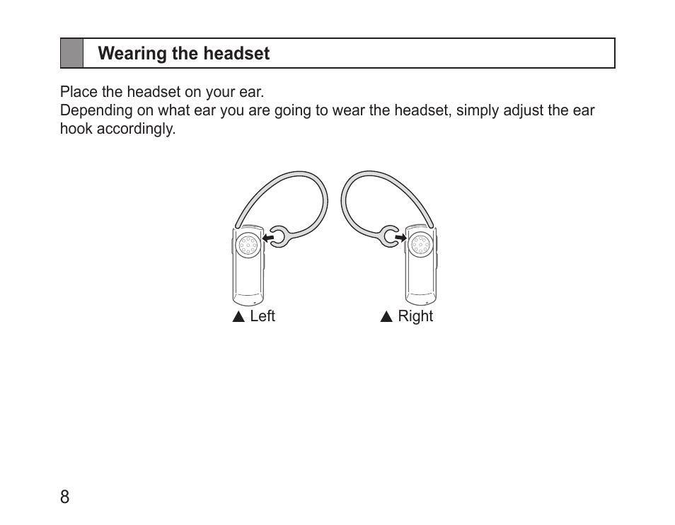 Wearing the headset | Samsung BHM1000 User Manual | Page 10 / 158