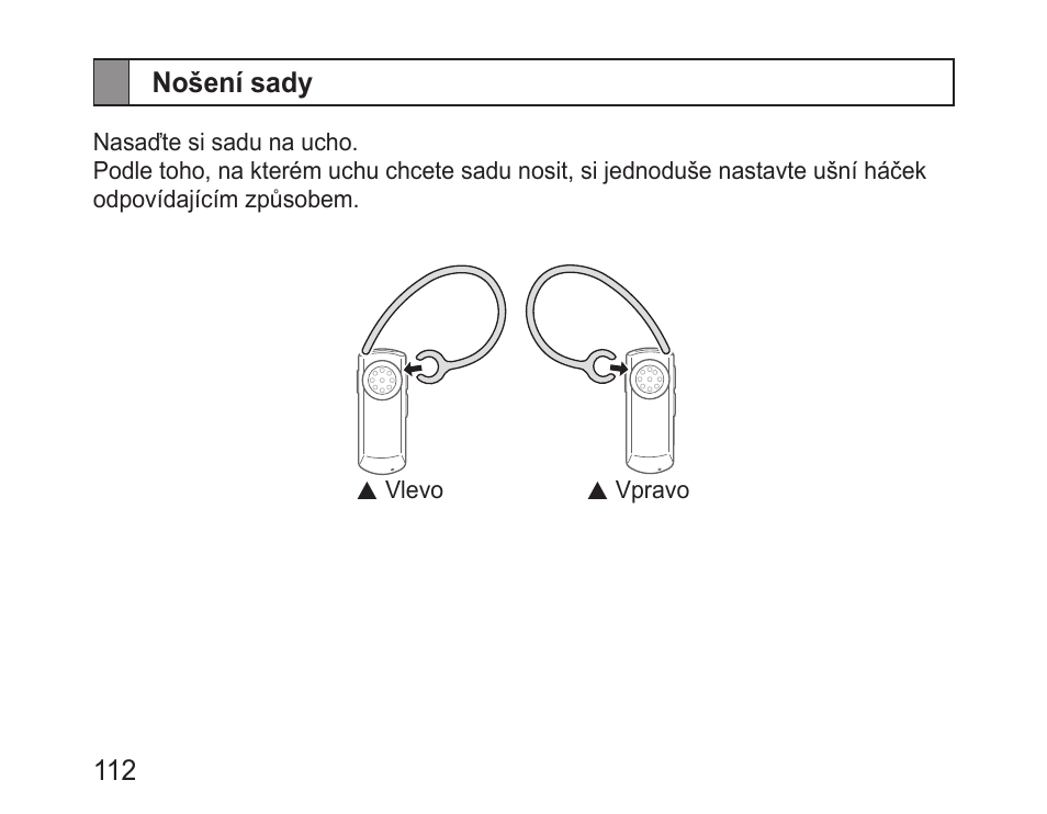 Nošení sady | Samsung BHM1000 User Manual | Page 114 / 158