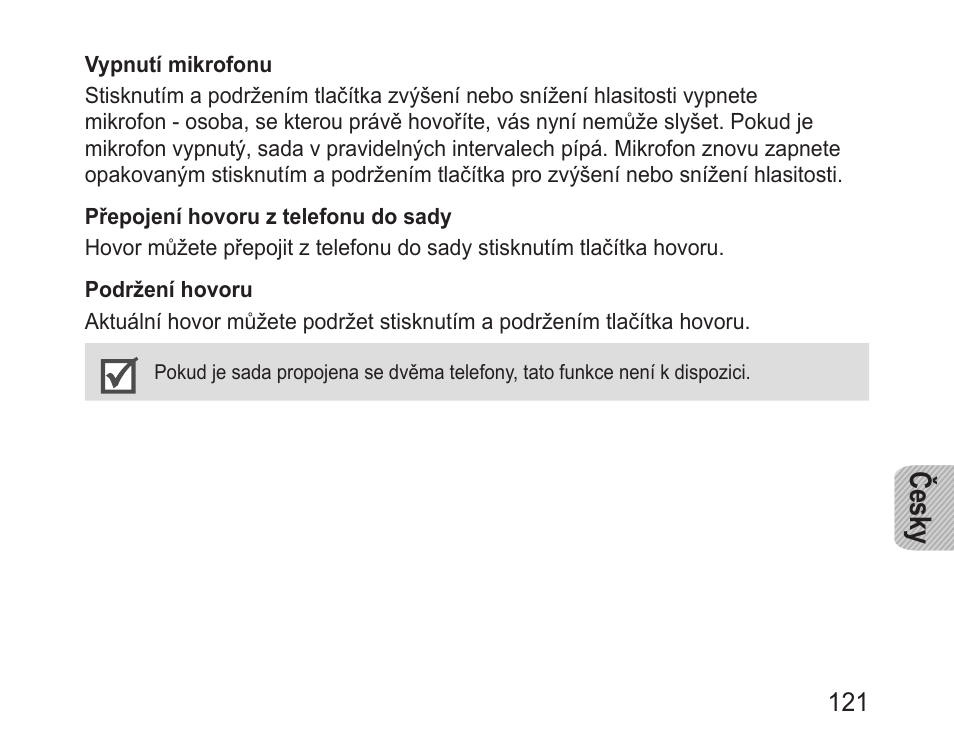 Česky | Samsung BHM1000 User Manual | Page 123 / 158