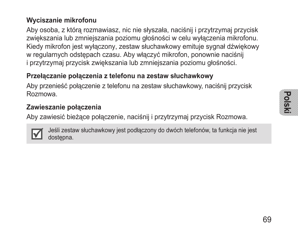 Polski | Samsung BHM1000 User Manual | Page 71 / 158