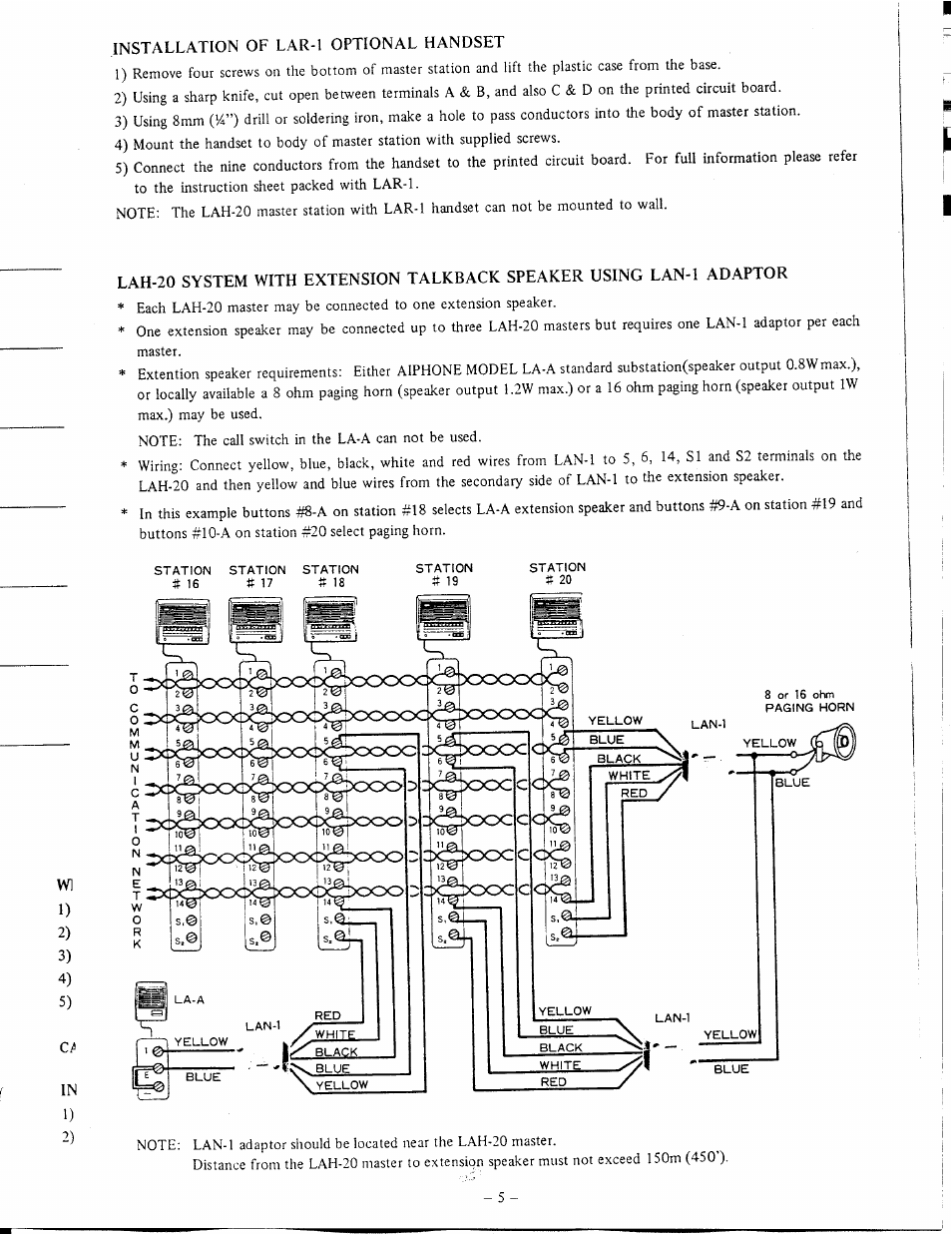 Aiphone LAW-1 User Manual | Page 5 / 6