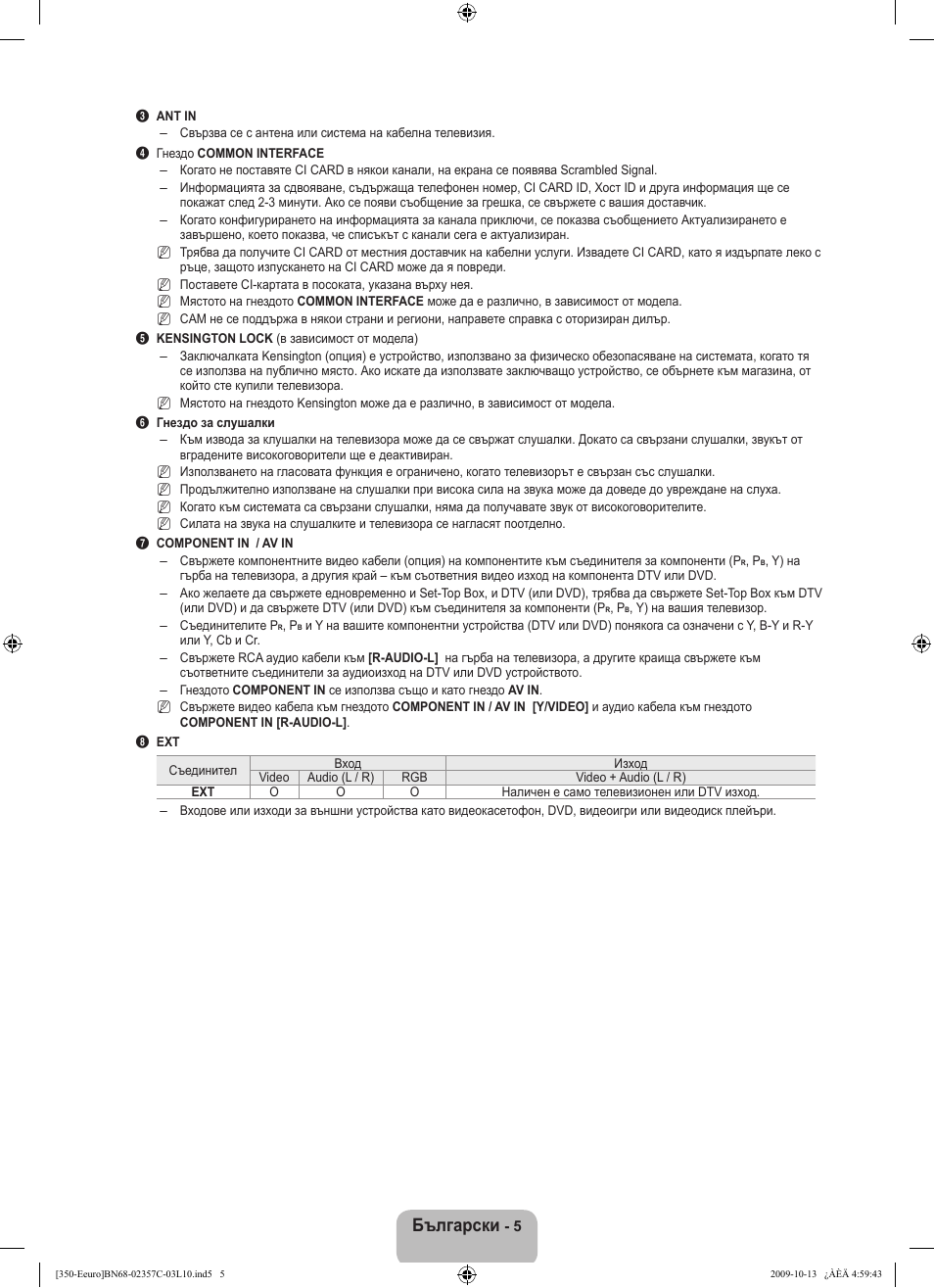 Български | Samsung LE22B350F2W User Manual | Page 143 / 348