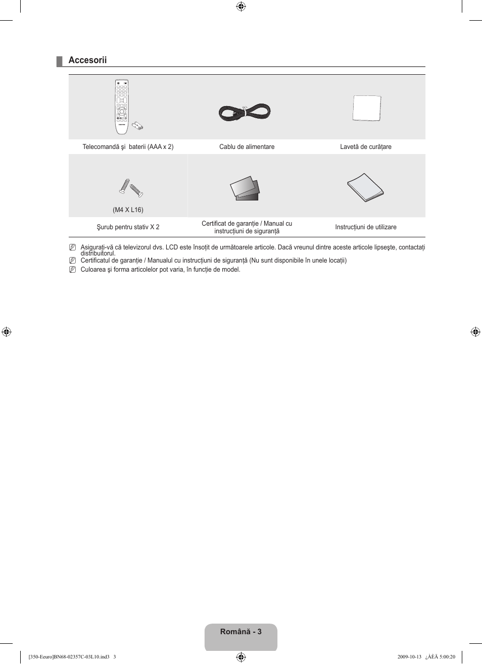 Accesorii | Samsung LE22B350F2W User Manual | Page 277 / 348