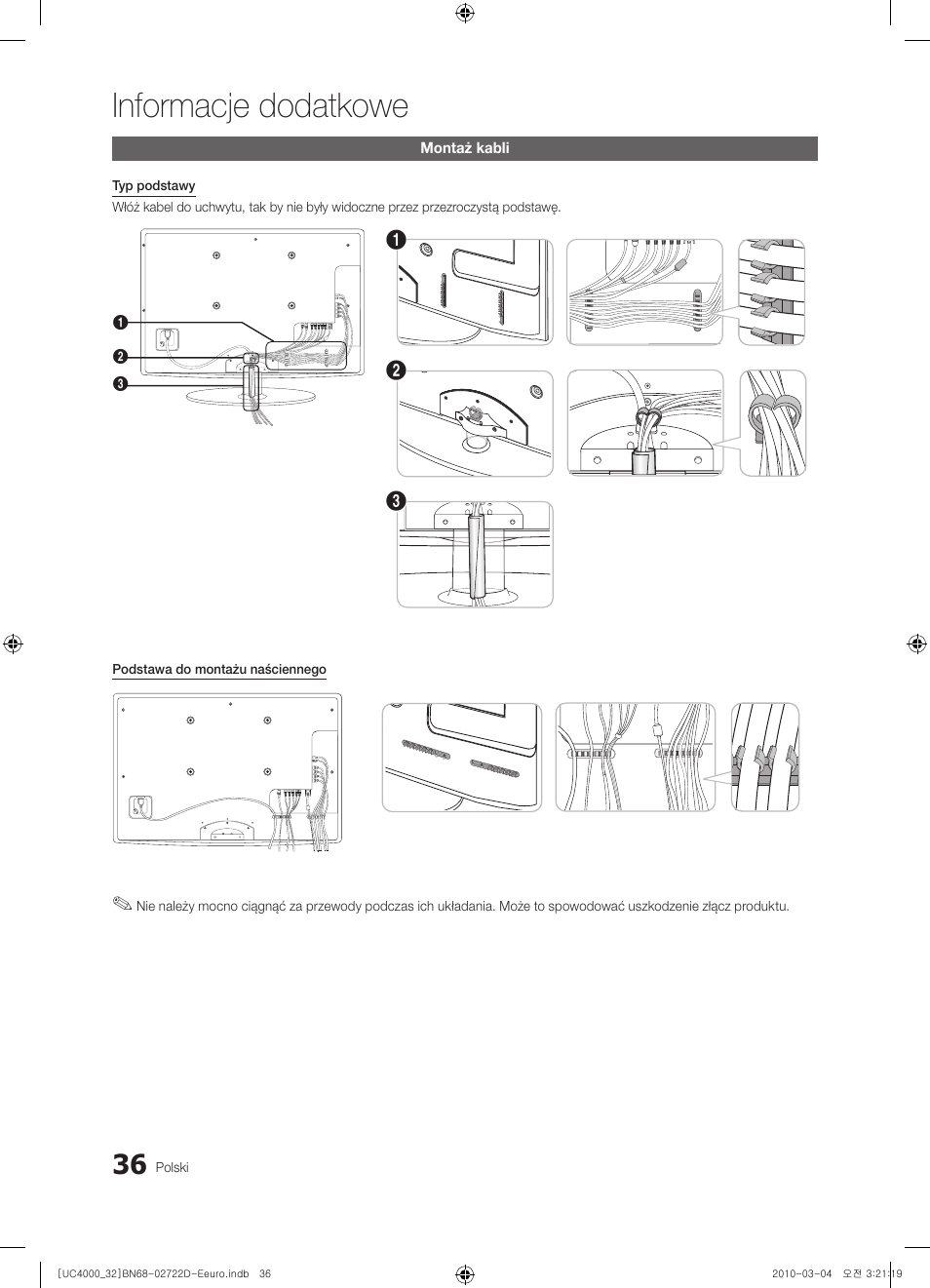 Informacje dodatkowe | Samsung UE32C4000PW User Manual | Page 124 / 441