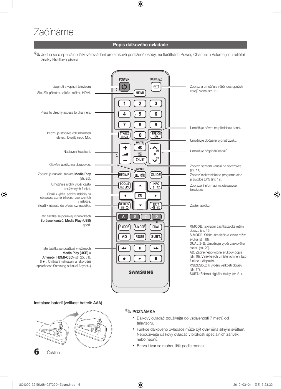 Začínáme | Samsung UE32C4000PW User Manual | Page 270 / 441