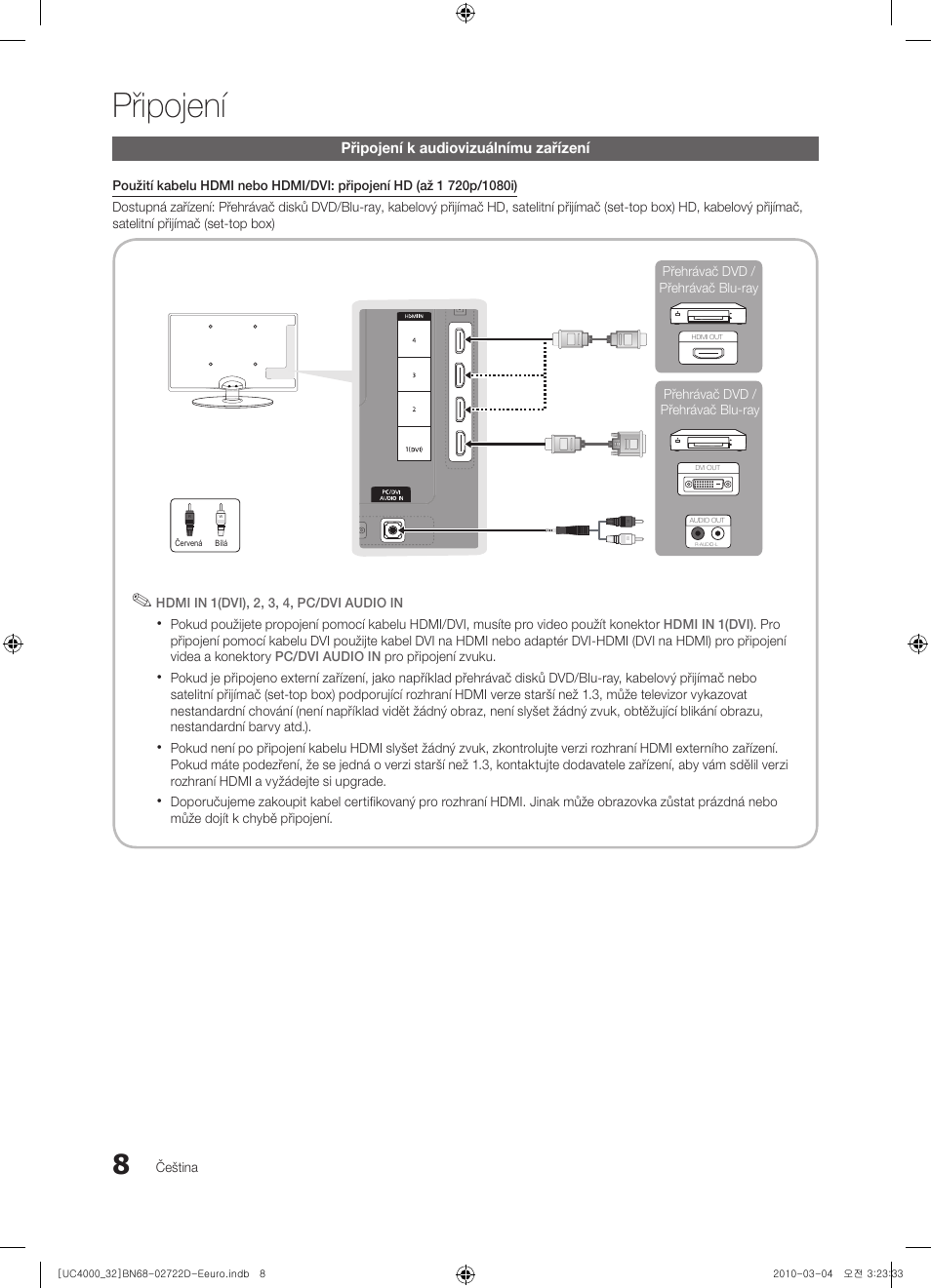 Připojení | Samsung UE32C4000PW User Manual | Page 272 / 441