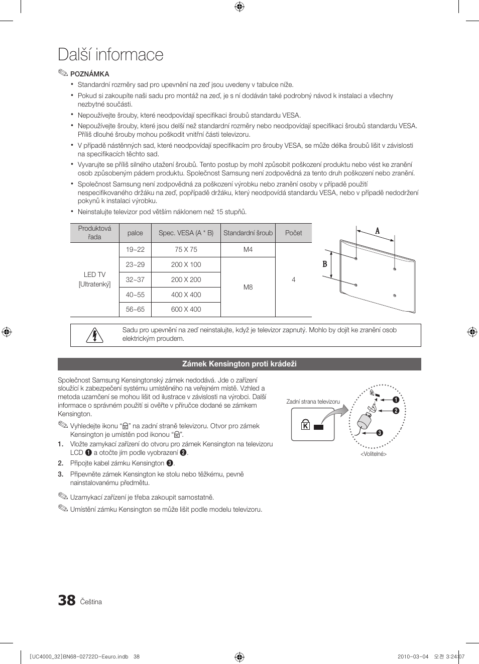 Další informace | Samsung UE32C4000PW User Manual | Page 302 / 441