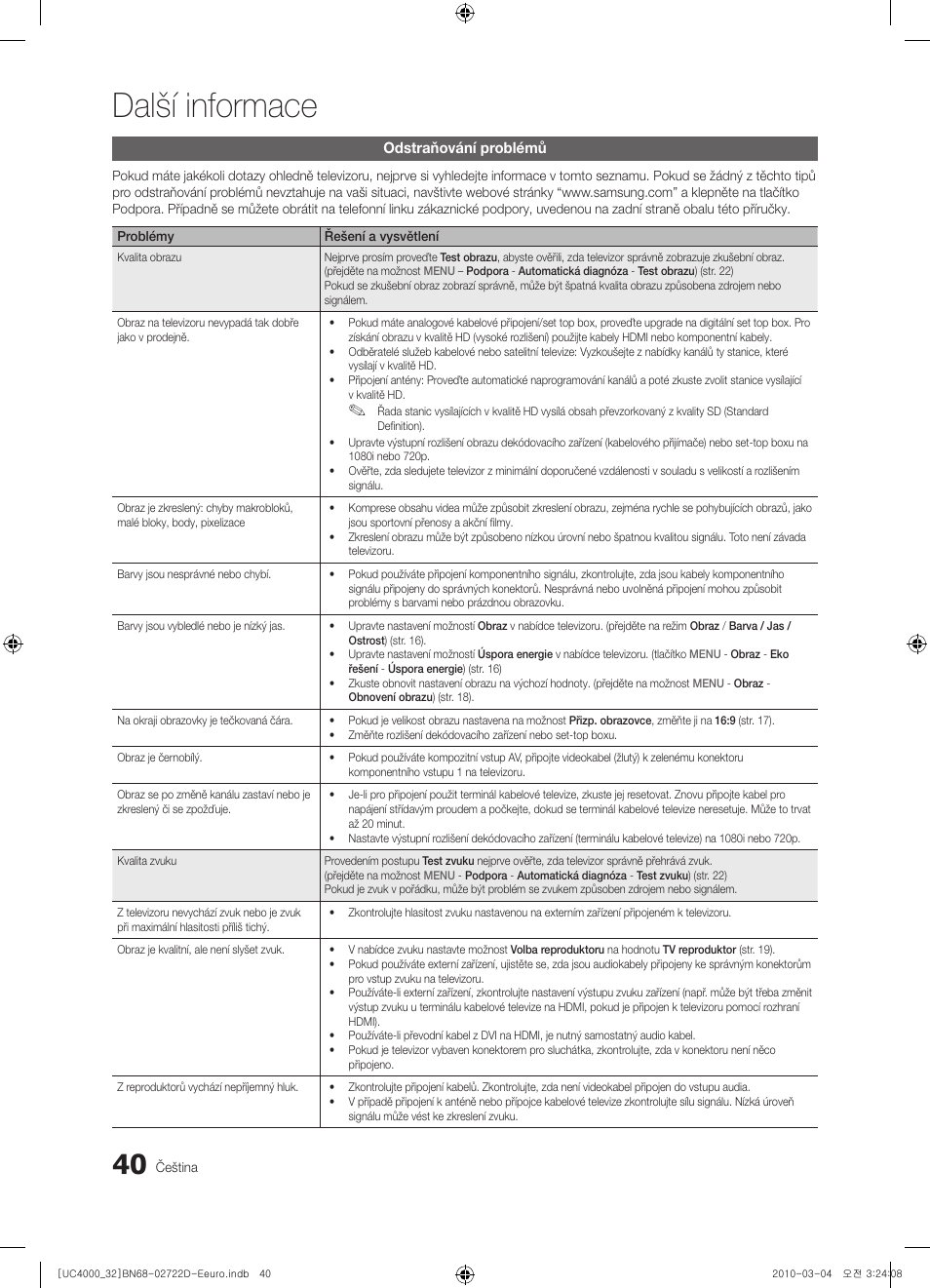 Další informace | Samsung UE32C4000PW User Manual | Page 304 / 441