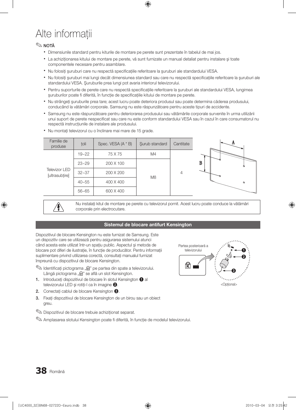 Alte informaţii | Samsung UE32C4000PW User Manual | Page 390 / 441
