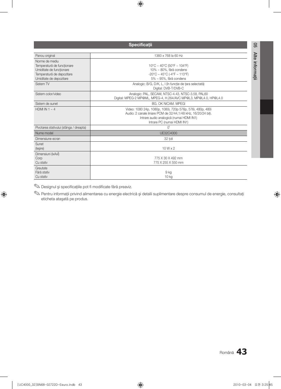 Samsung UE32C4000PW User Manual | Page 395 / 441