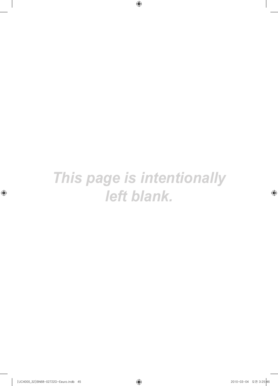 This page is intentionally left blank | Samsung UE32C4000PW User Manual | Page 397 / 441