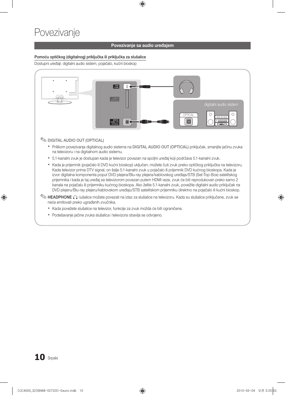 Povezivanje | Samsung UE32C4000PW User Manual | Page 406 / 441