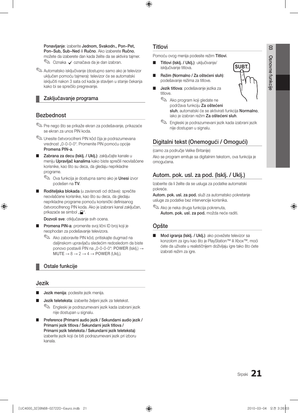 Samsung UE32C4000PW User Manual | Page 417 / 441