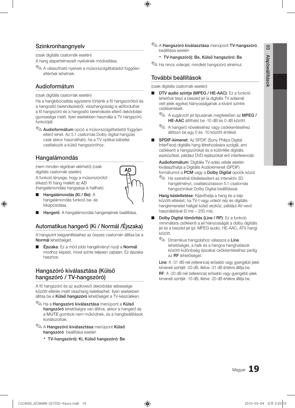 Samsung UE32C4000PW User Manual | Page 63 / 441