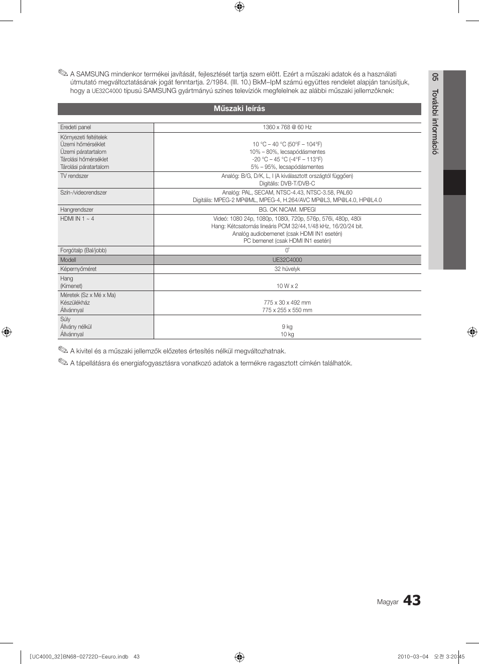 Samsung UE32C4000PW User Manual | Page 87 / 441