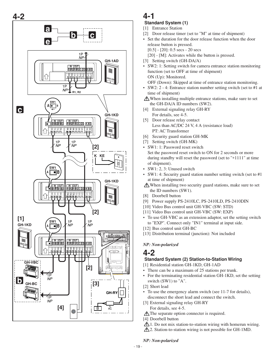 Ba e c | Aiphone GH SERIES 0207 AIC User Manual | Page 19 / 47