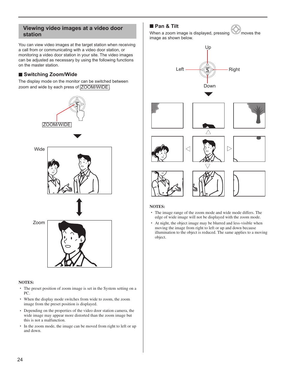 Viewing video images at a video door station | Aiphone IS User Manual | Page 24 / 46