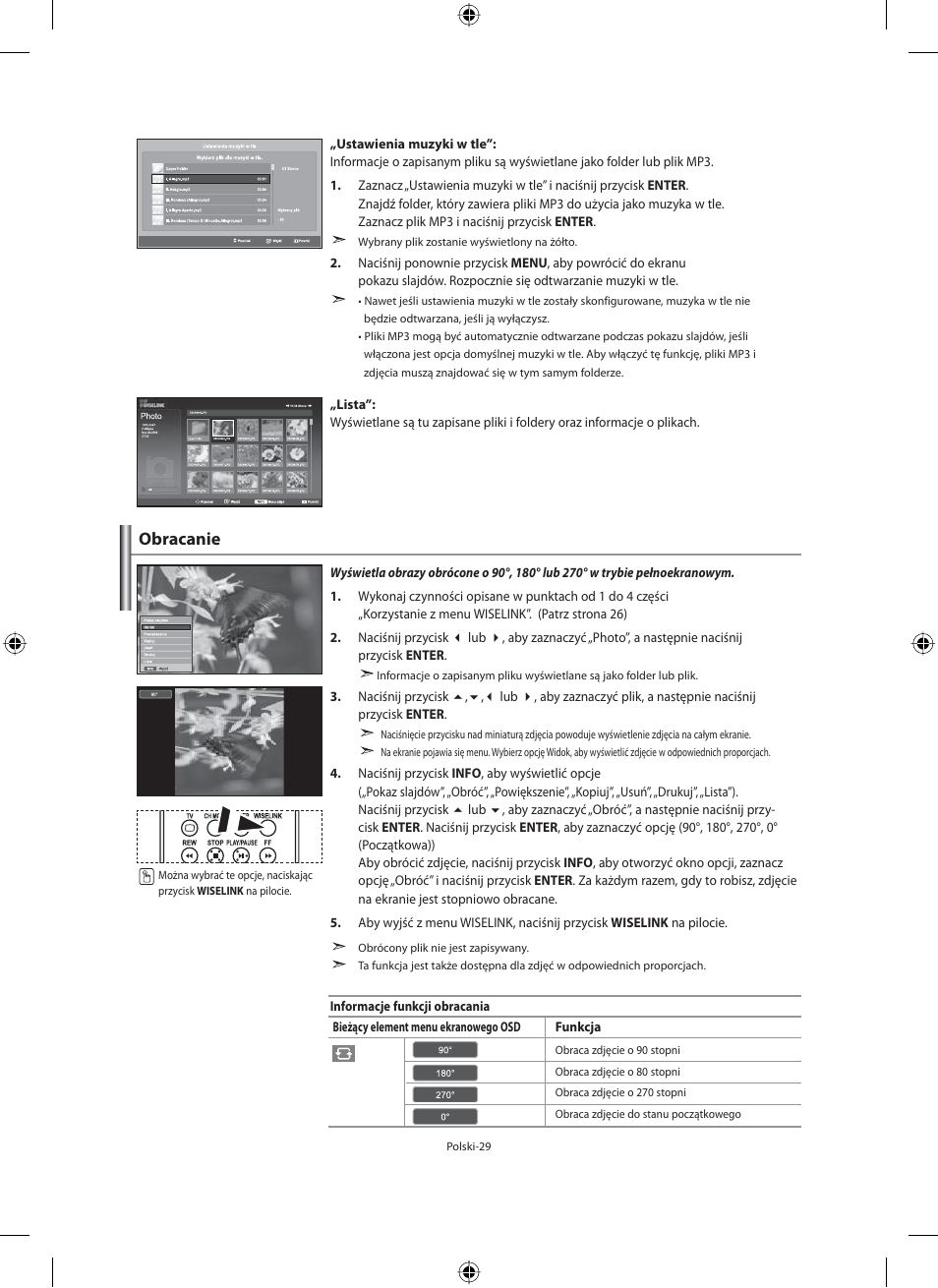 Obracanie | Samsung LE32M71B User Manual | Page 121 / 363