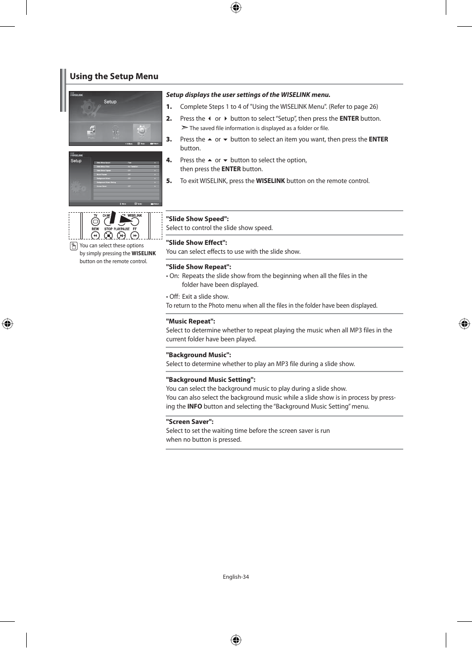 Using the setup menu | Samsung LE32M71B User Manual | Page 36 / 363