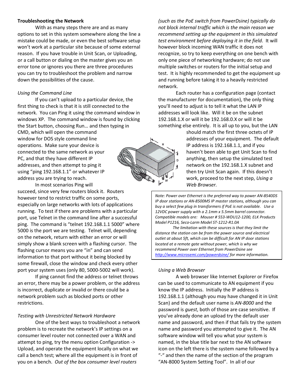 Aiphone INTERCOM AN-8000 User Manual | Page 9 / 10