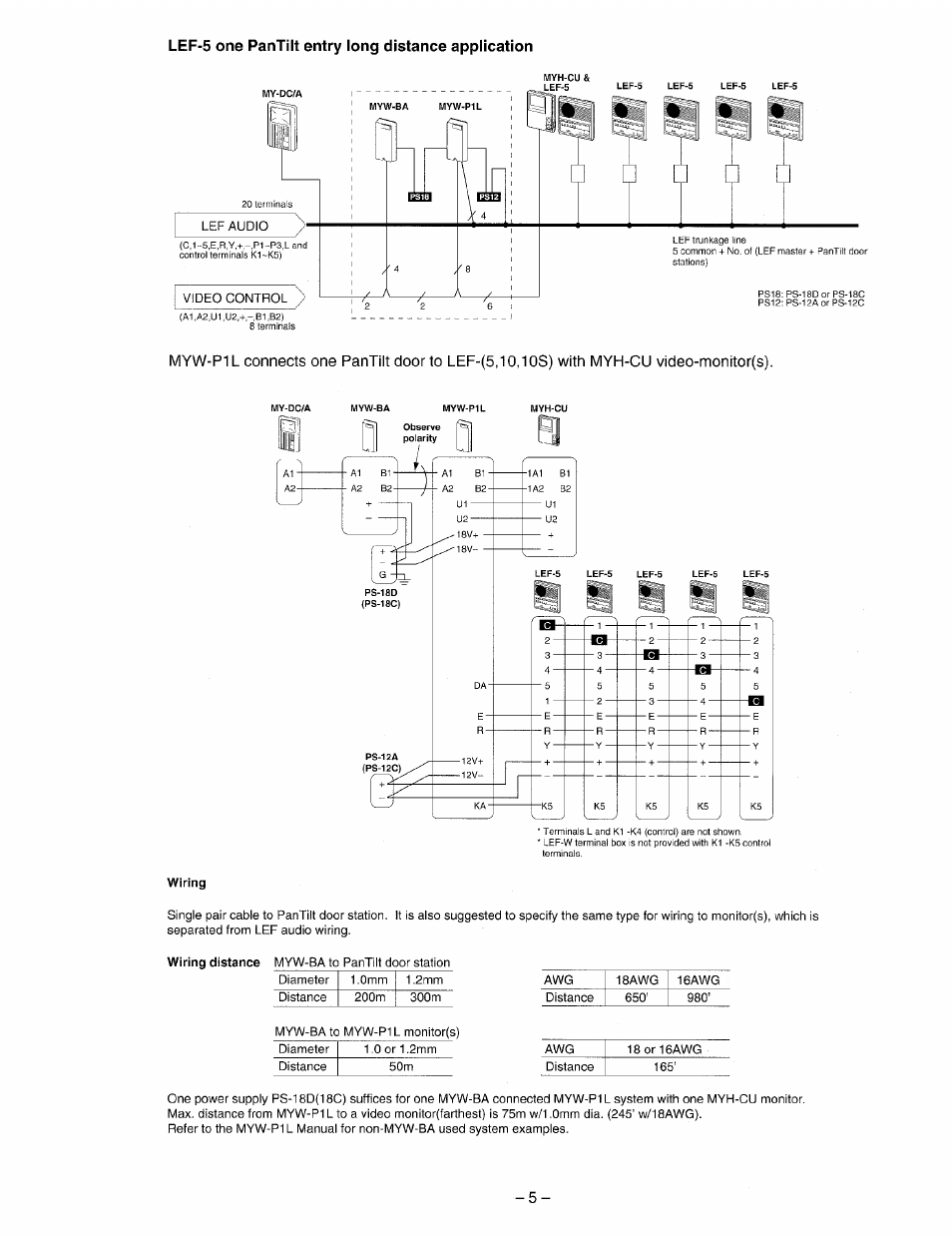Aiphone MYW-BA User Manual | Page 5 / 6
