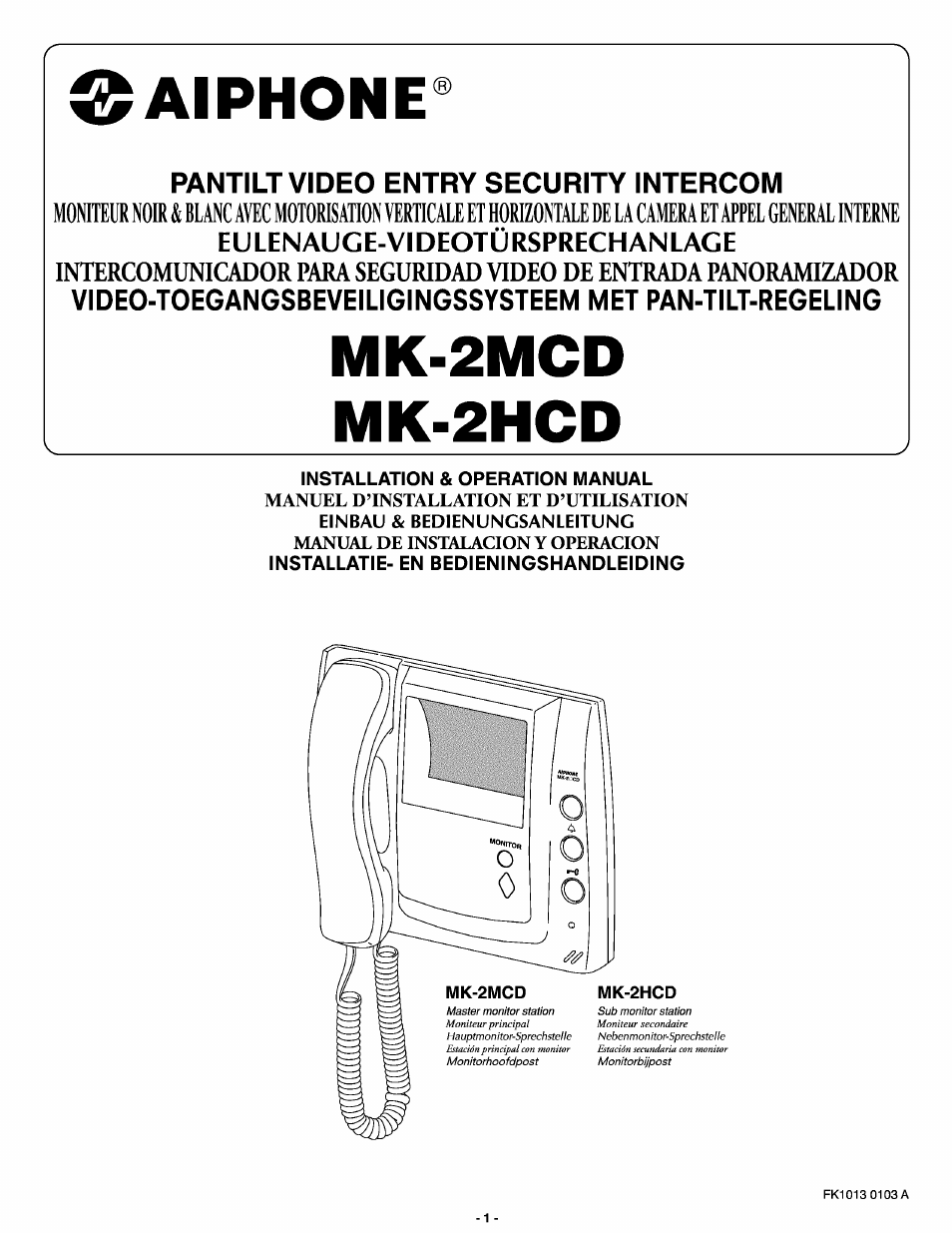 Aiphone Mk-2mcd User Manual | 10 pages