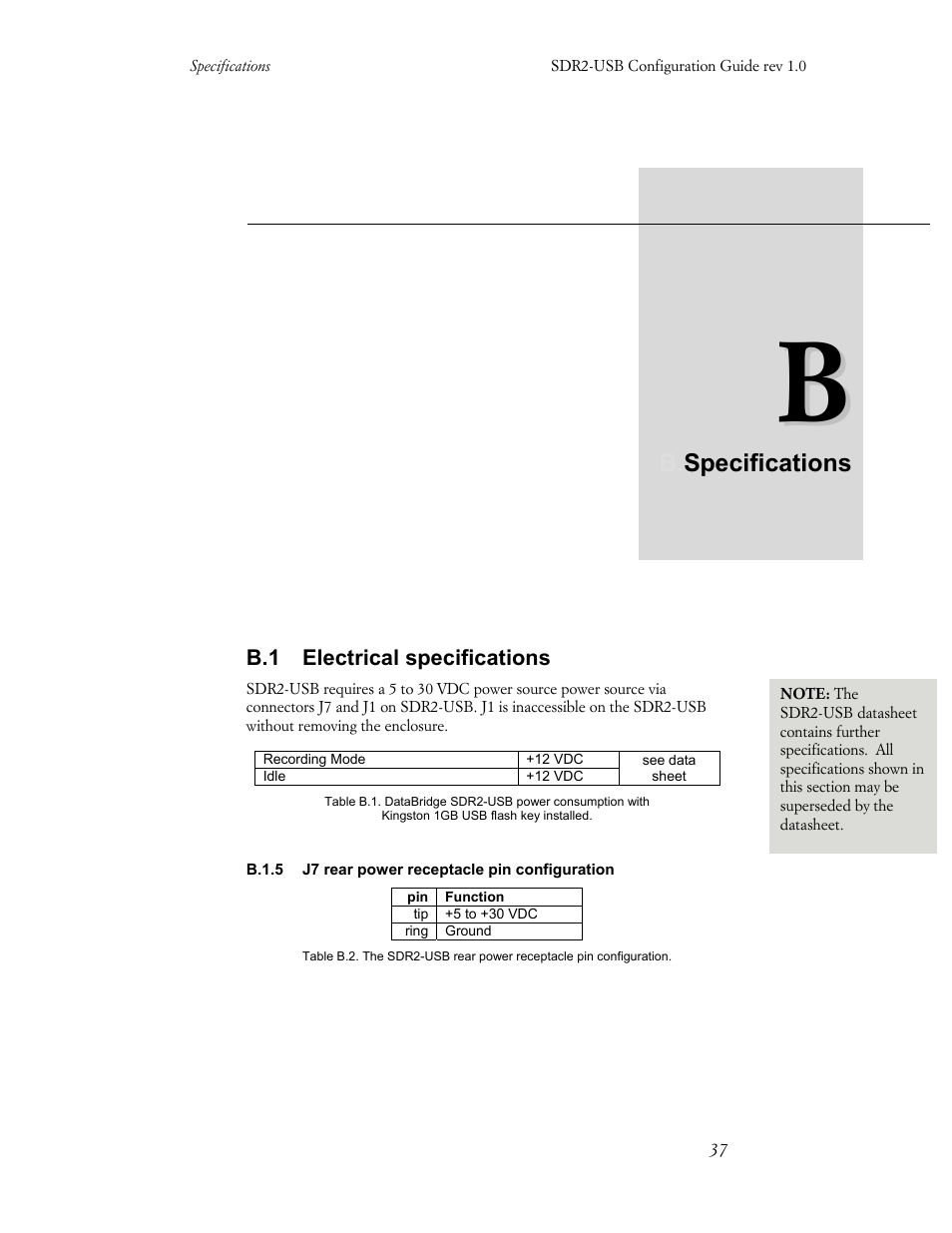Acumen INSTRUMENTS CORPORATION DATABRIDGE(TM) SDR2-USB User Manual | Page 39 / 41