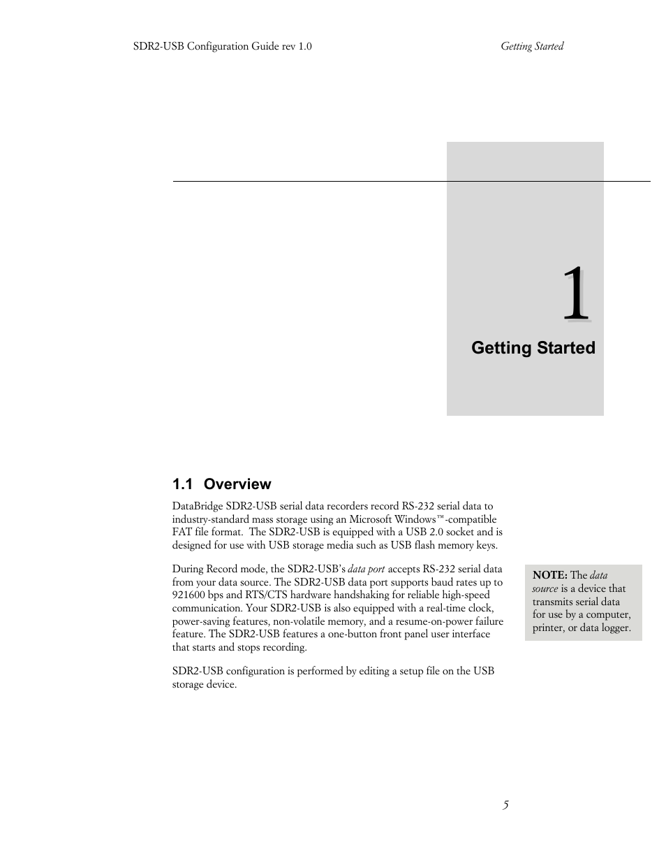 Acumen INSTRUMENTS CORPORATION DATABRIDGE(TM) SDR2-USB User Manual | Page 7 / 41