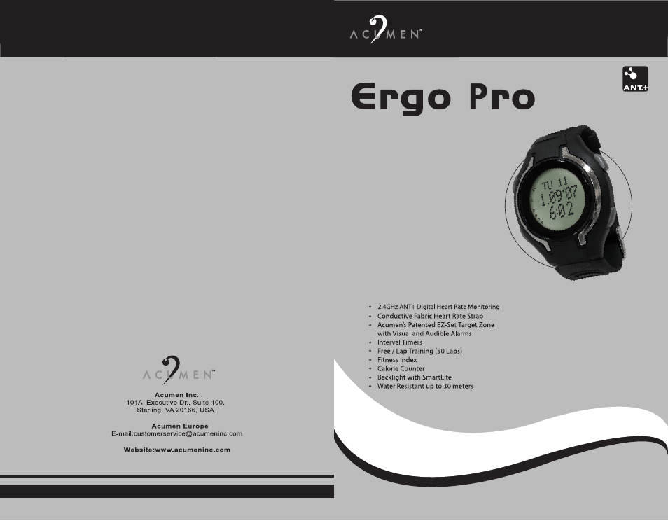 Acumen Ergo Pro User Manual | 17 pages