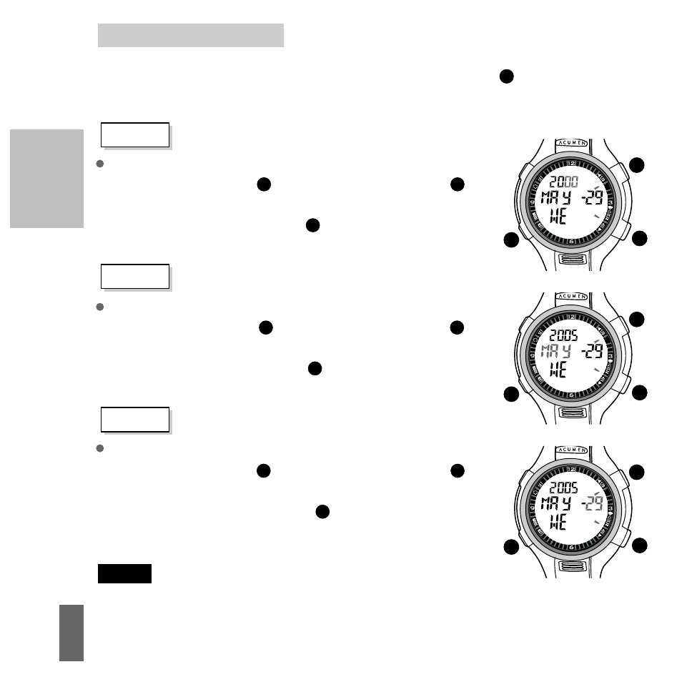 Part ii, Setting the calendar | Acumen Stopwatch User Manual | Page 30 / 105