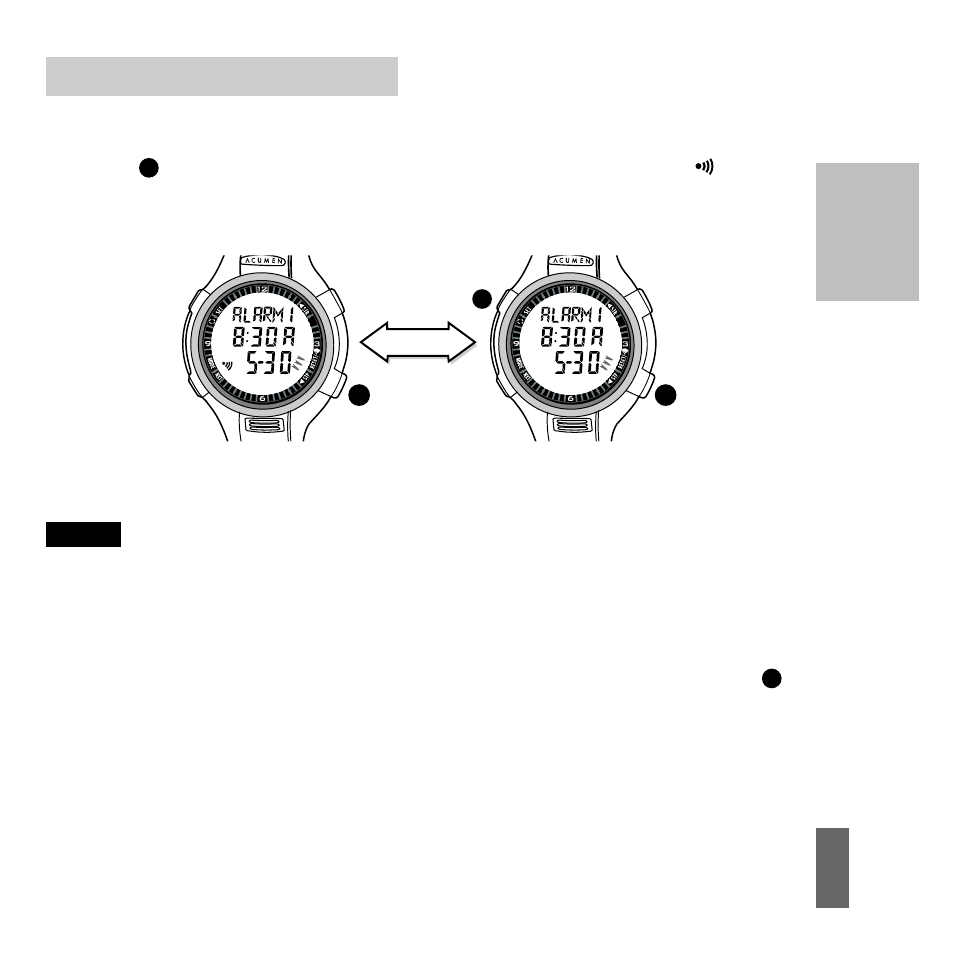 Part ii, Turning the alarm on or off | Acumen Stopwatch User Manual | Page 35 / 105