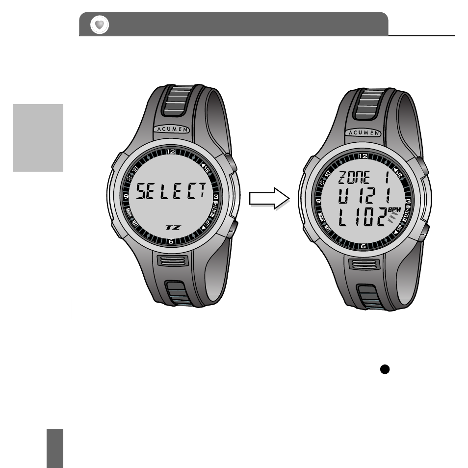 Part ii, Select target zone (tz) mode (optional) | Acumen Stopwatch User Manual | Page 46 / 105
