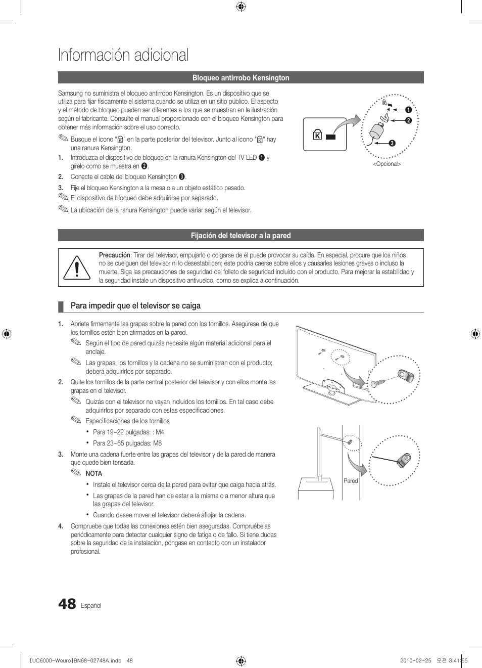 Información adicional | Samsung UE55C6000RW User Manual | Page 156 / 325