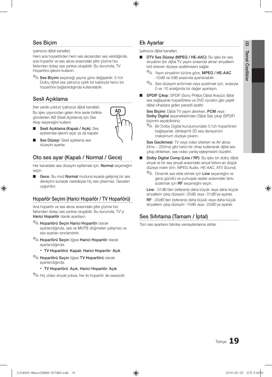 Samsung UE55C6000RW User Manual | Page 289 / 325