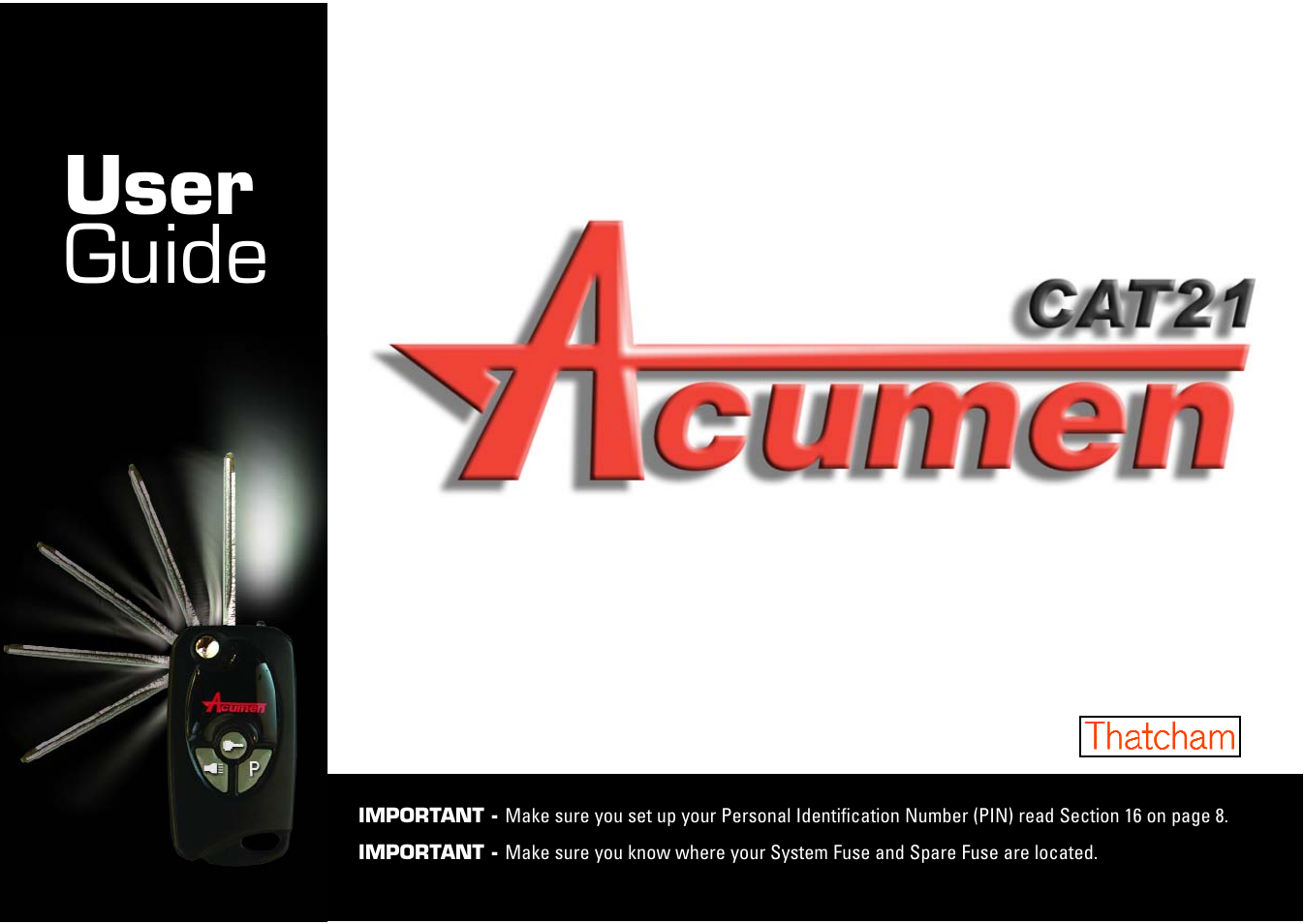 Acumen CAT21 User Manual | 12 pages