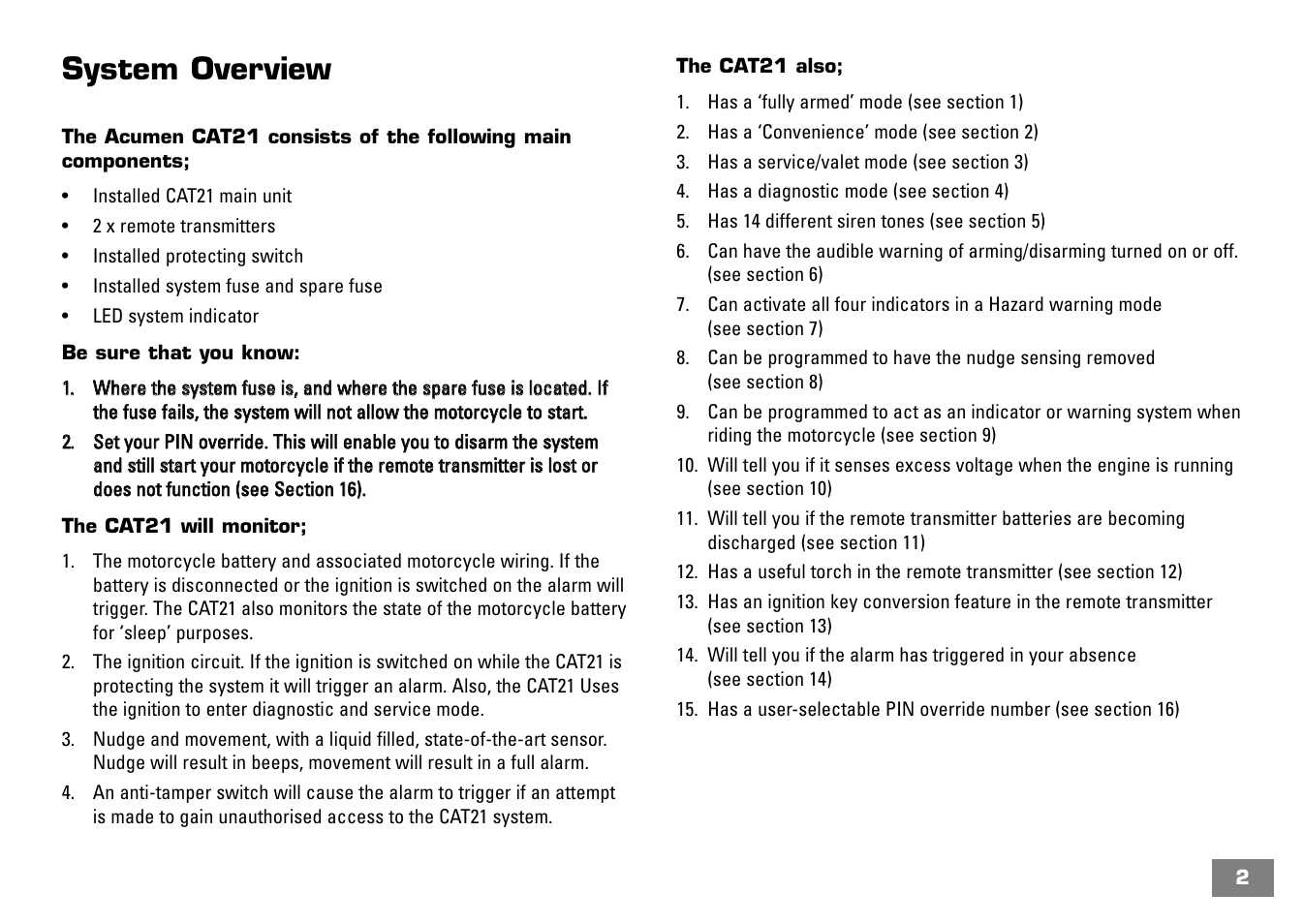 System overview | Acumen CAT21 User Manual | Page 3 / 12