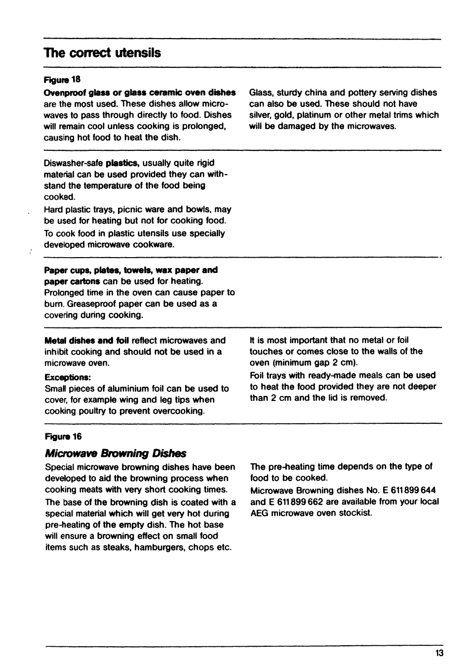 The collect utensils | AEG EX 30LF User Manual | Page 13 / 24