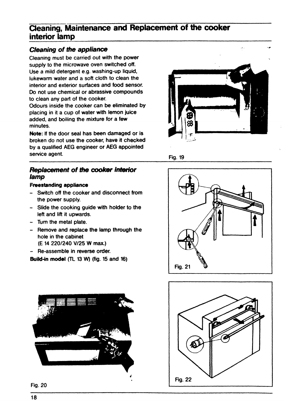 AEG EX 30LF User Manual | Page 18 / 24