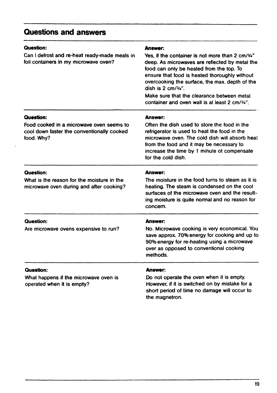 Questions and answers | AEG EX 30LF User Manual | Page 19 / 24