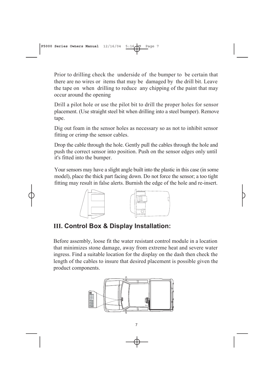 Iii. control box & display installation | Ackton P5000 User Manual | Page 7 / 12