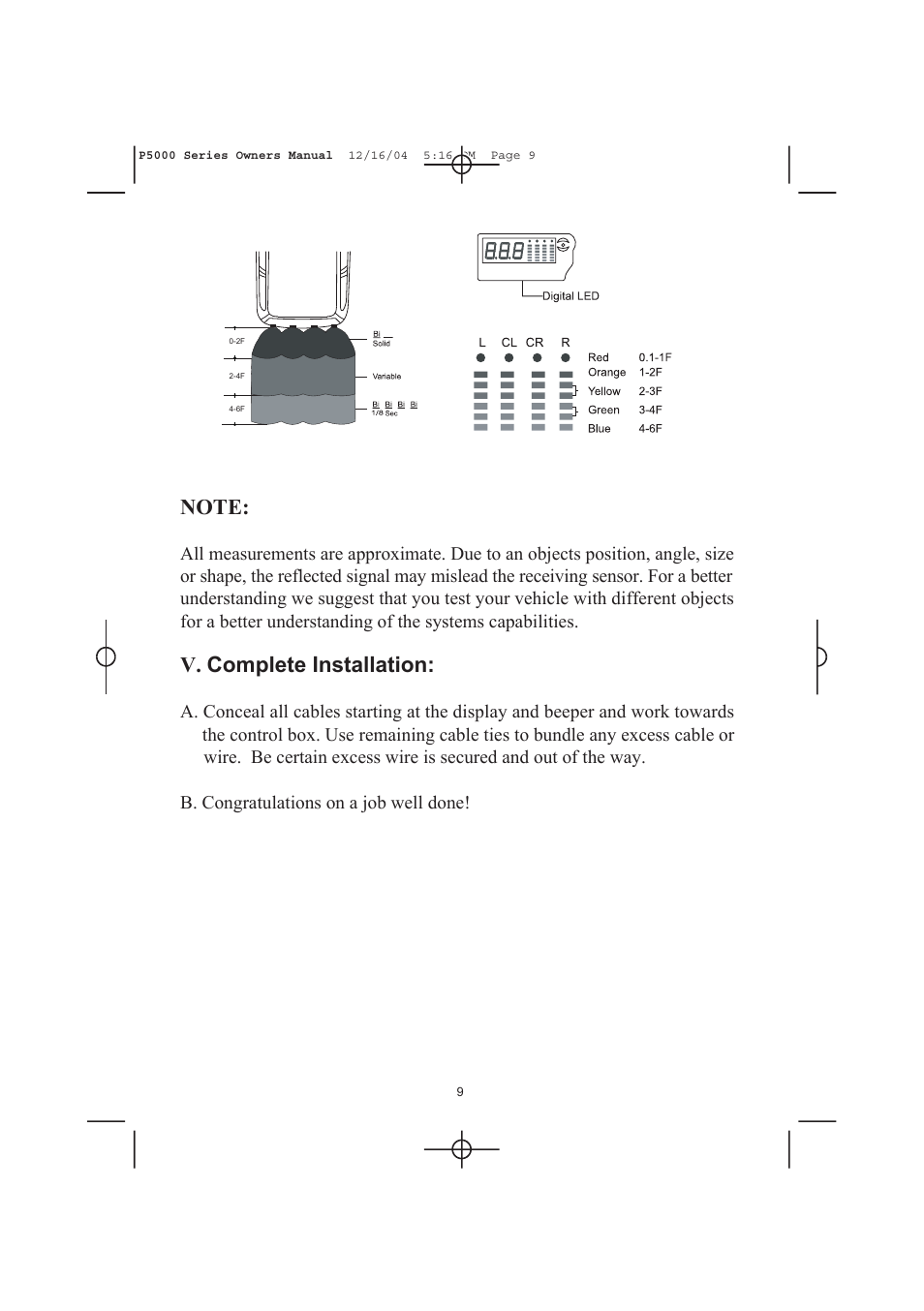 V. complete installation | Ackton P5000 User Manual | Page 9 / 12