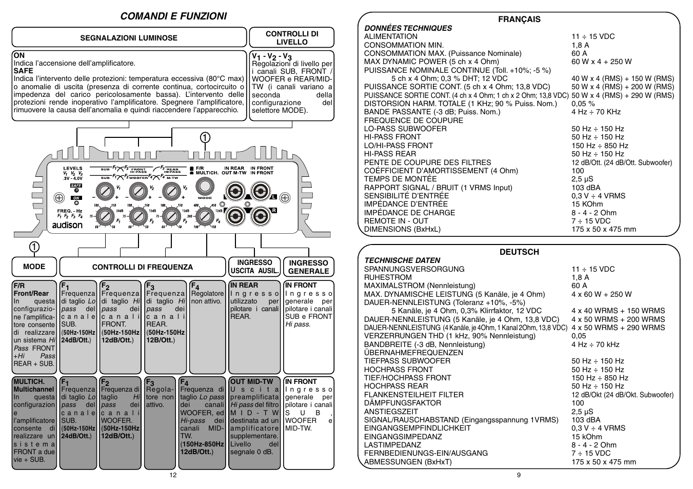 Audison LR 605 XR User Manual | Page 9 / 10