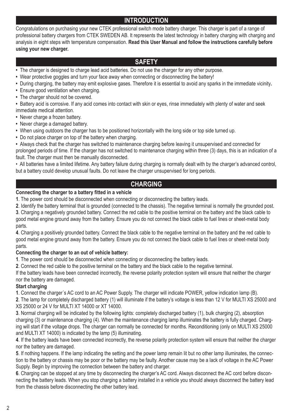 Introduction, Safety, Charging | AB Soft XS 25000 User Manual | Page 2 / 8