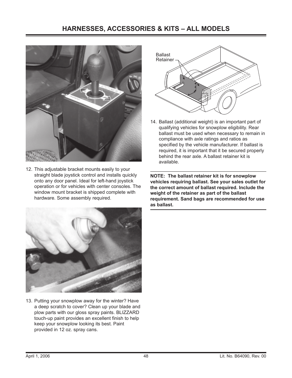 Harnesses, accessories & kits – all models | Blizzard Snowplows 760HD User Manual | Page 48 / 52