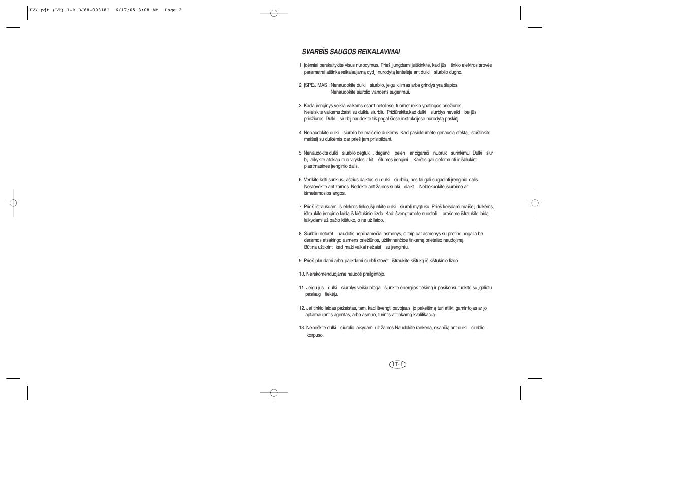 Samsung SC7215 User Manual | Page 20 / 31