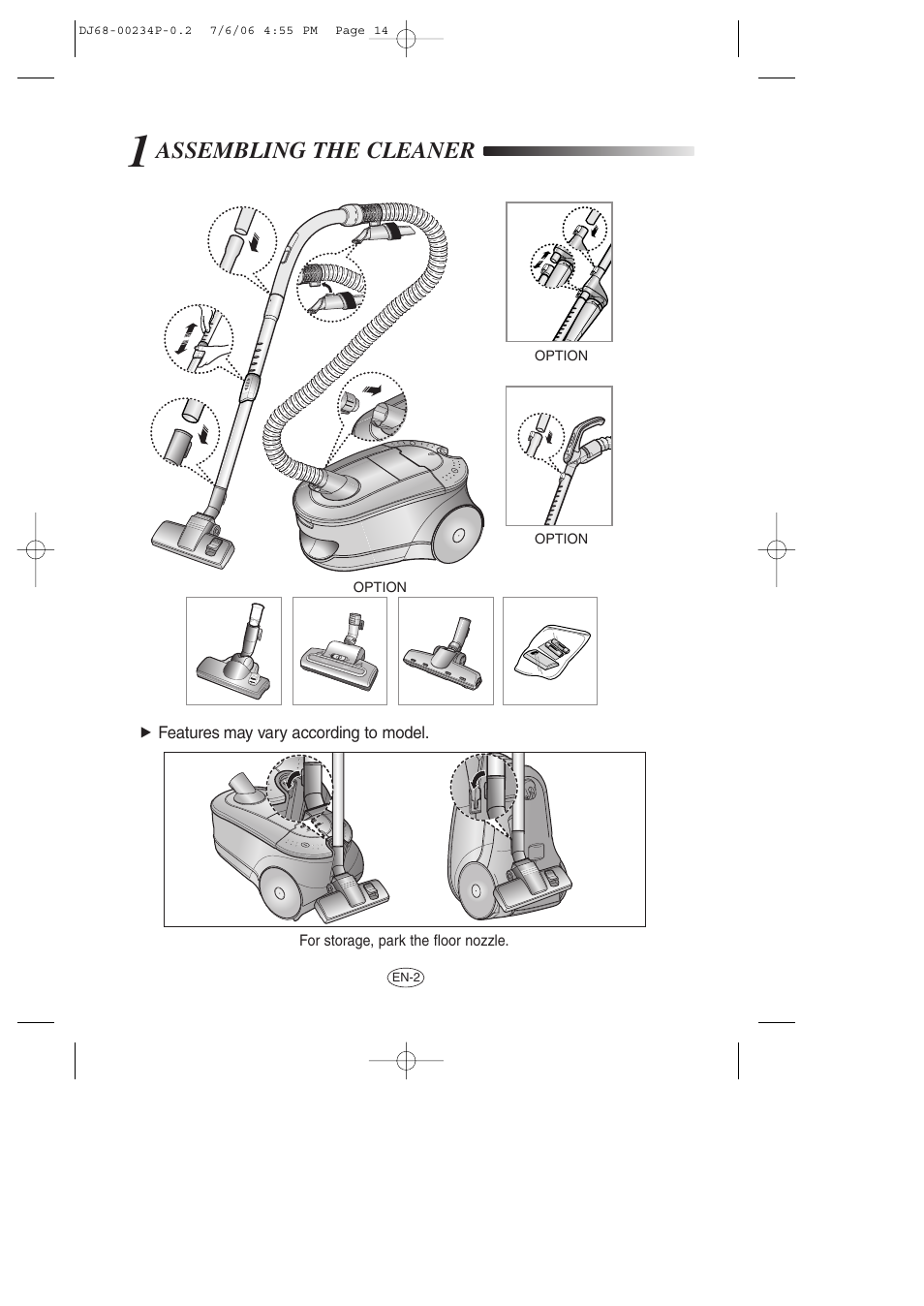 Assembling the cleaner | Samsung SC7840 User Manual | Page 14 / 56